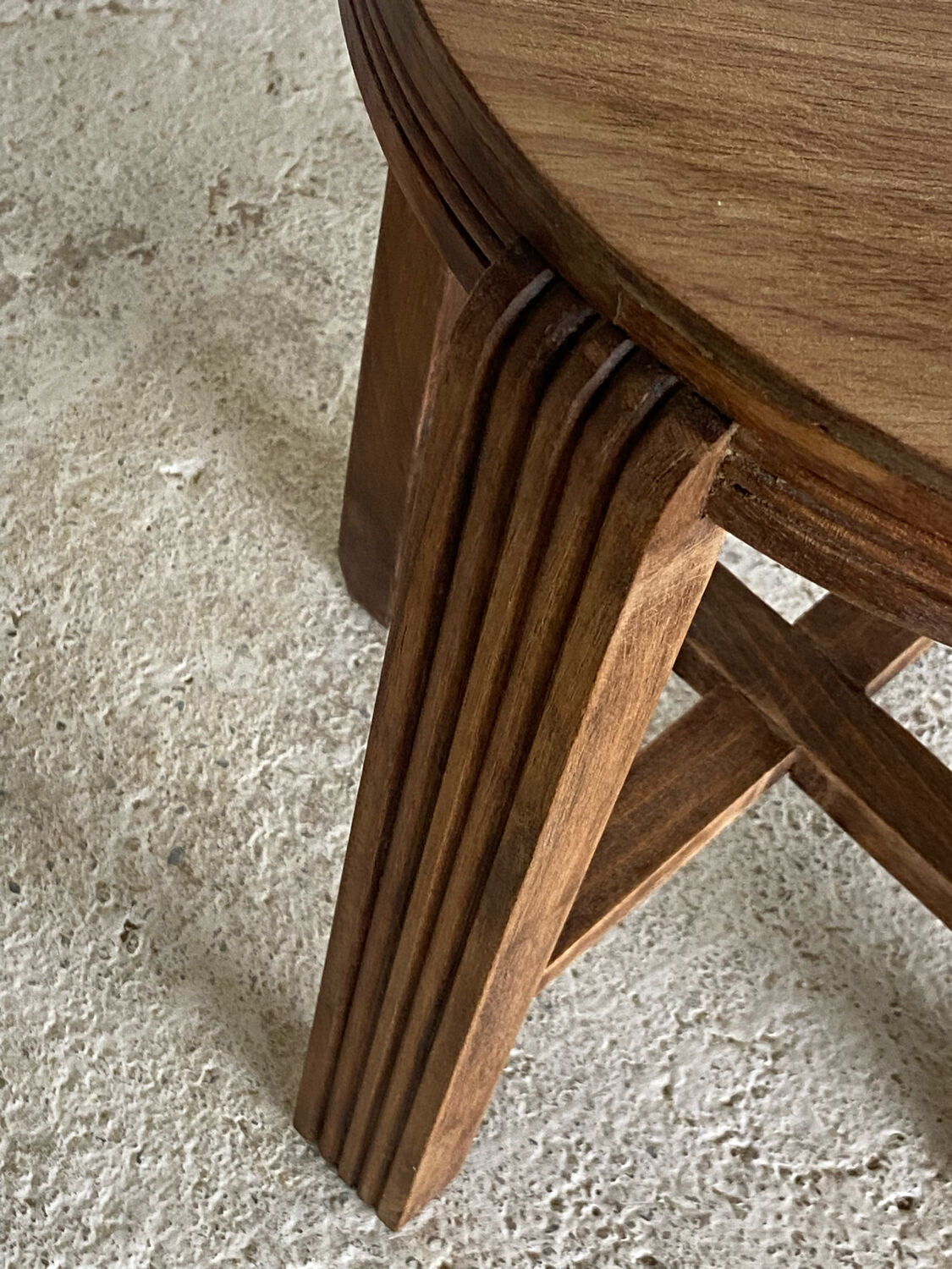Set of 6 wooden stools
