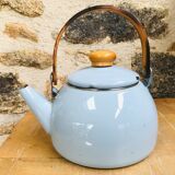 Vintage Scandinavian enamelled sheet metal kettle