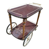 Servante desserte a roulante vintage laiton