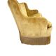 Vintage mustard yellow two-seater sofa with fringe