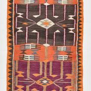 4x12 Kilim Multicolor Rare Size Pattern Kilim Rug, 113x364Cm