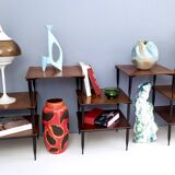 Square Walnut Coffee Table Model "T8" by Vico Magistretti for Azucena, Italy