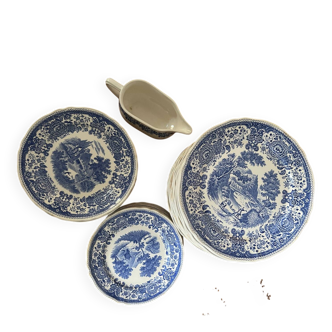 Assiettes plates Villeroy & Bosh modèle Burgenland bleu