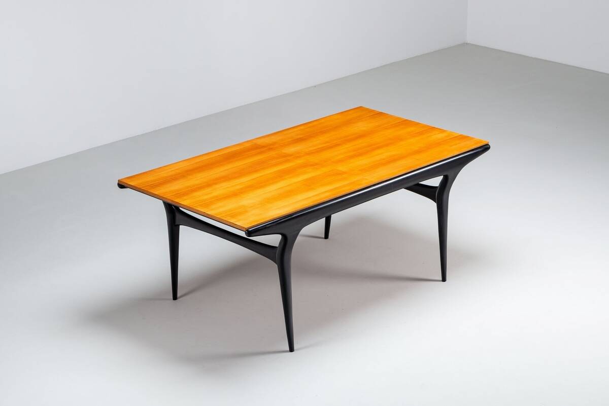 Table à manger T4 Alfred Hendrickx en hêtre Belform Belgique 1958