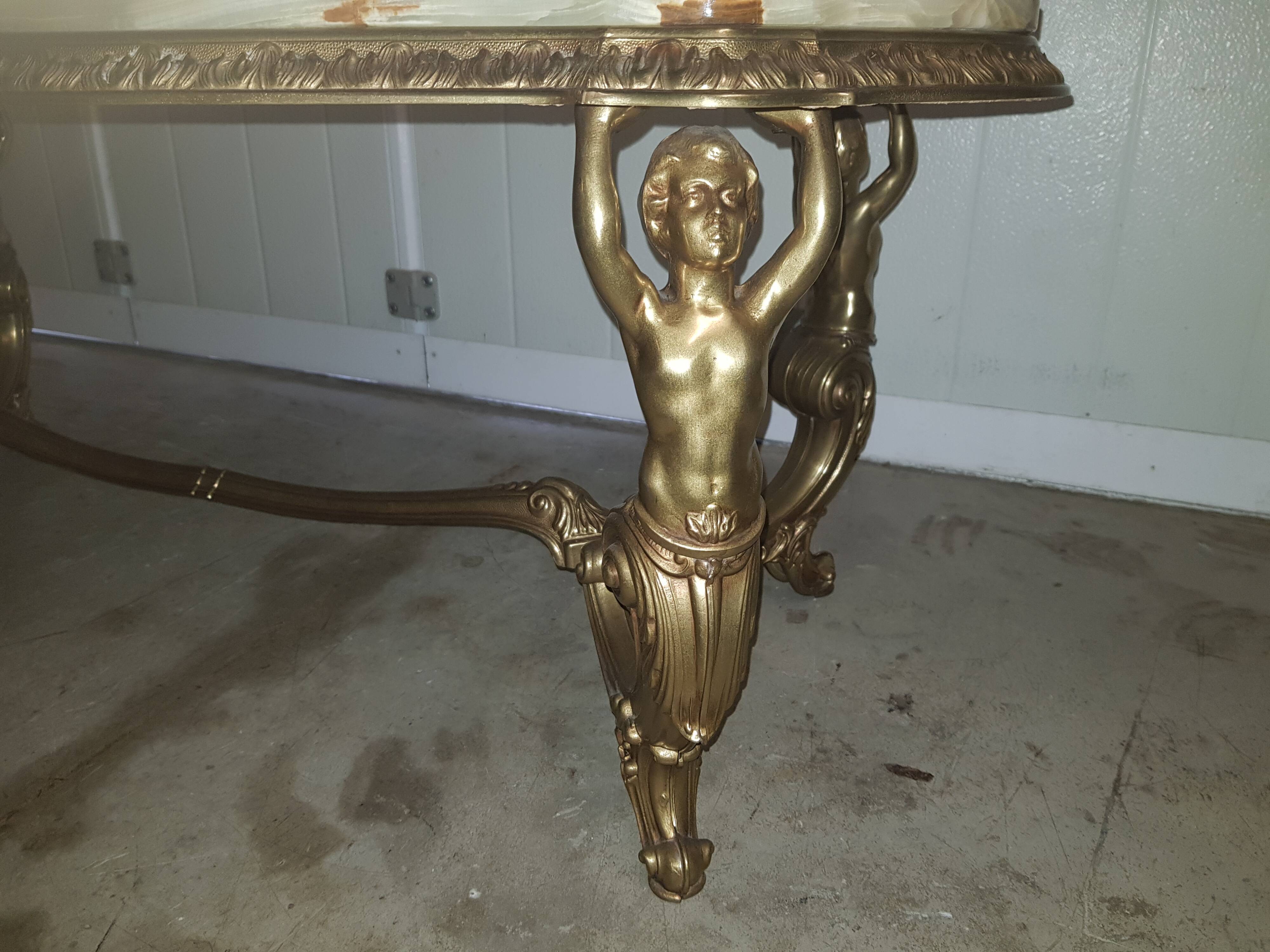 Onyx tray coffee table