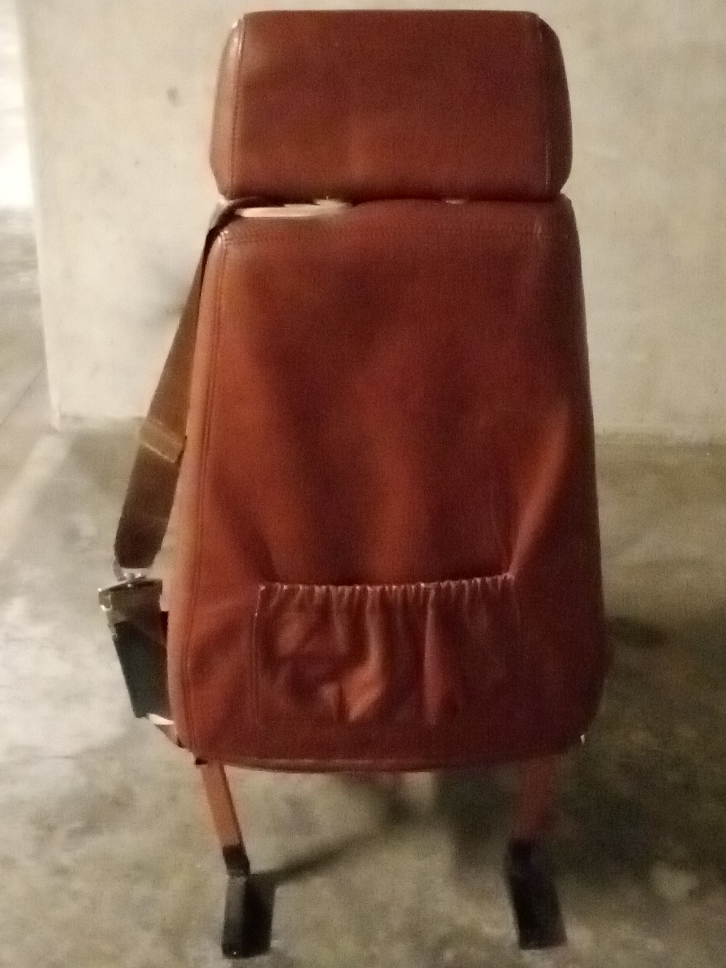 Leather airplane chair