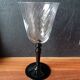 4 glasses 22 cl on black Onyx swirl stand Luminarc France, Vintage