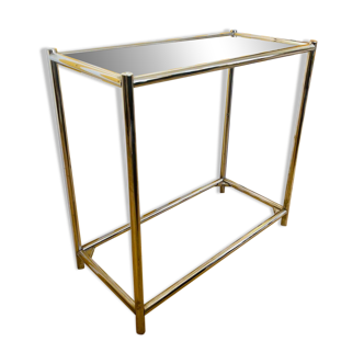 Chrome and smoked glass console, circa 1970