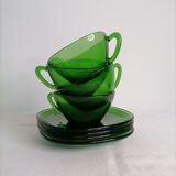 Set of 4 cups and under cups Vereco