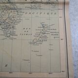 Planisphere map time zones blondel paris old french map time zone 30s