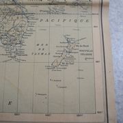 Planisphere map time zones blondel paris old french map time zone 30s