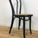 Black Thonet FMG bistro chair in curved wood and cannage