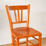 Set of 4 Luterma bistro chairs, cane effect, 1950