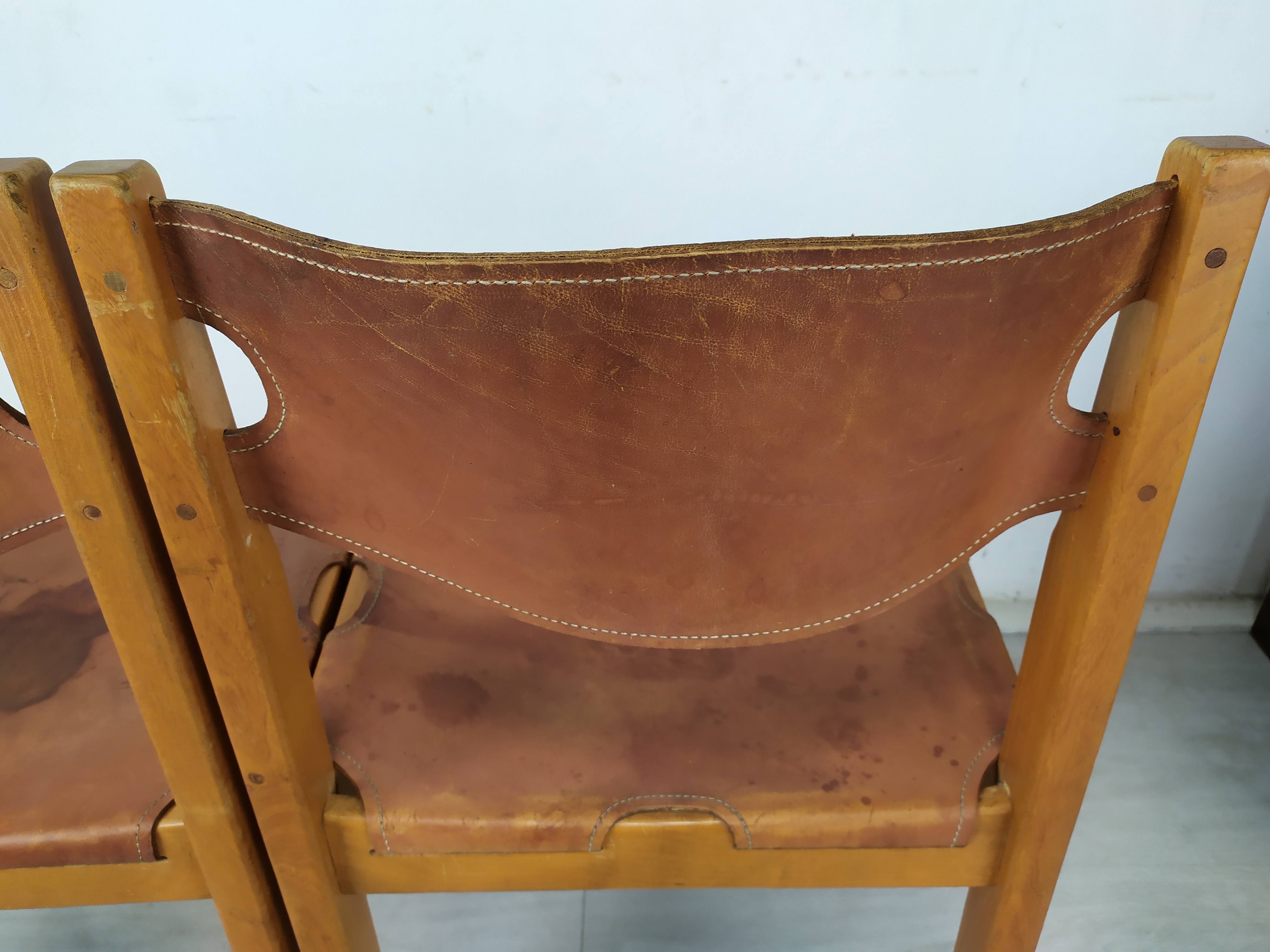 Regain homemade leather chairs