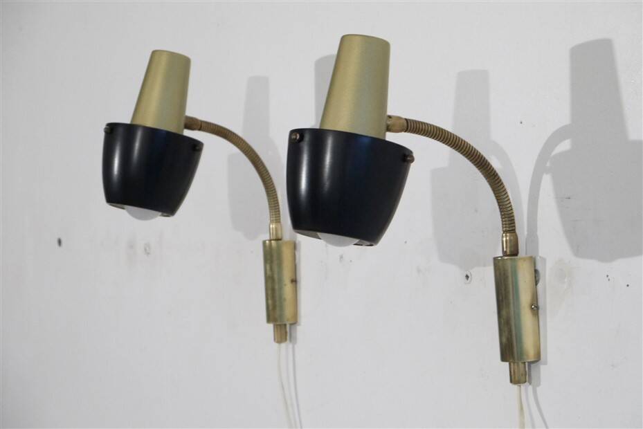 Pair of Scandinavian wall lights 1970