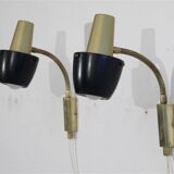 Pair of Scandinavian wall lights 1970