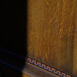 Modern Danish secretary, unique handmade oak, mid-20th century.