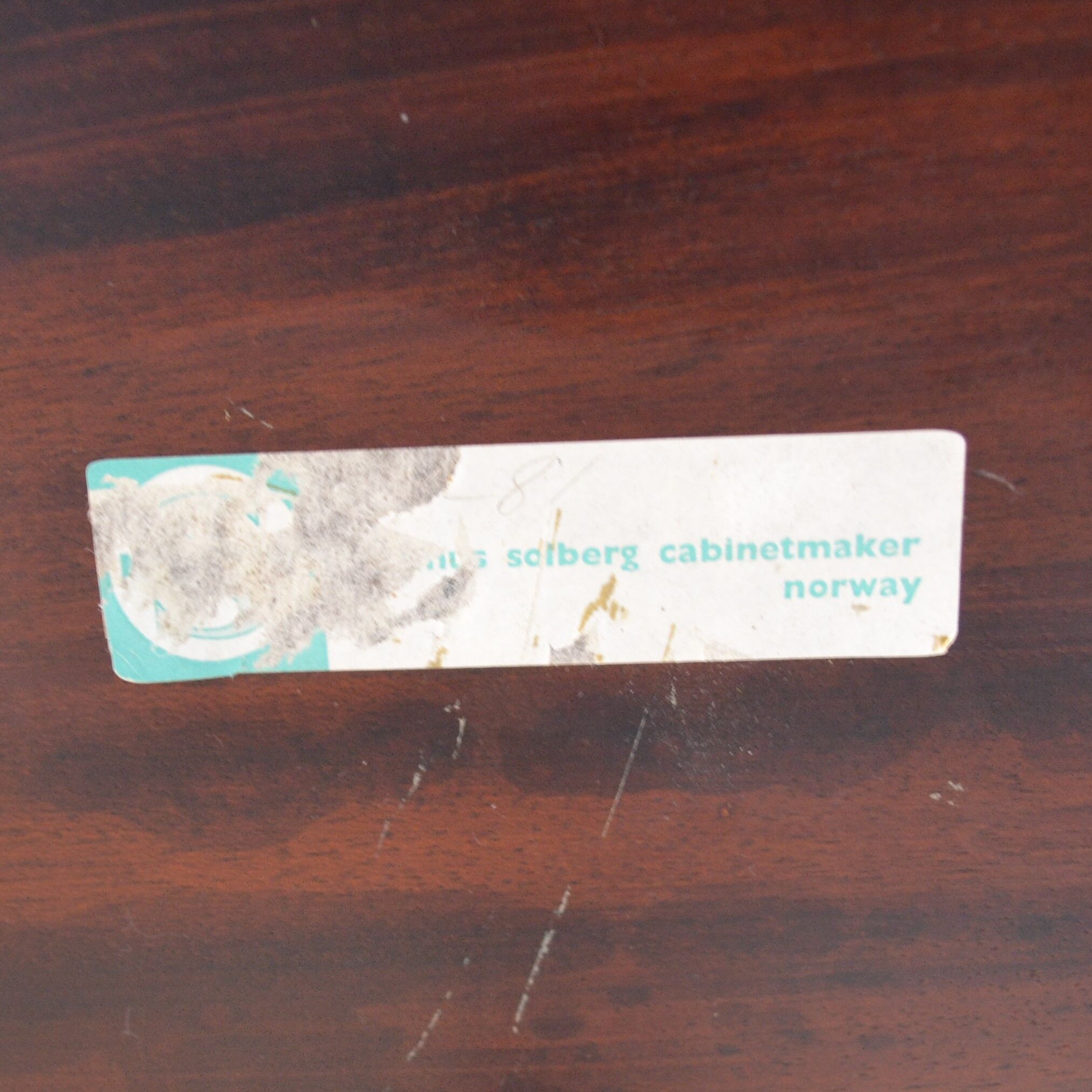 Arne Harvolsen mahogany coffee table for Rasmus Solberg