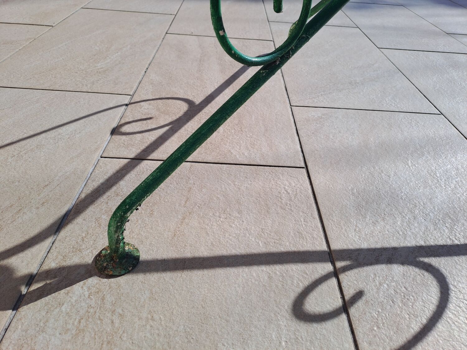 Wrought iron garden table