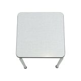 Vintage Retro Gray Formica Stool Chrome Plant Table Side Table