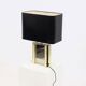 Large Belgian Table Lamp in mirror glass and Brass 1970s