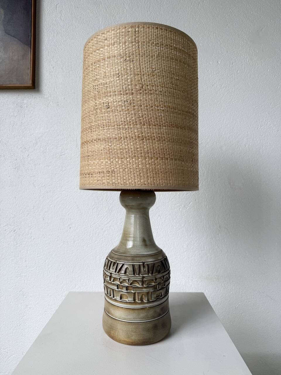 Ceramic table lamp by Marius Bessone