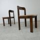 Vintage brutalist dining chairs, set of 6 - 1970s