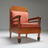 Pair of club chairs art deco Europe 1960