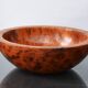 Mid Century Turned Oak Burl Bowl  Centerpiece Bowl