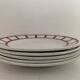 5 HBCM, Montereau, Badonviller, Béarn opaque porcelain dessert plates