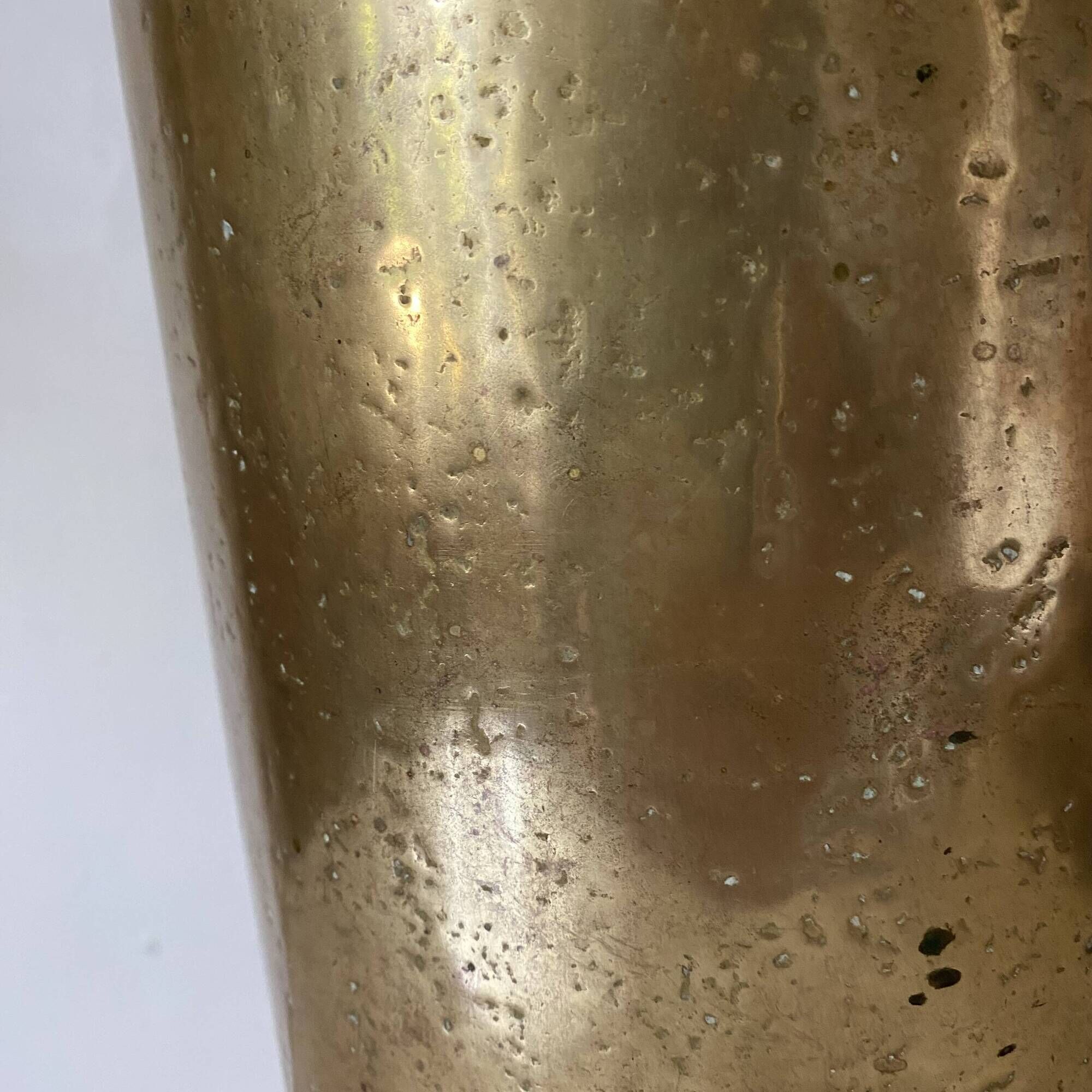 Brass umbrella stand - Brass La Gacilly -Le Dinandier