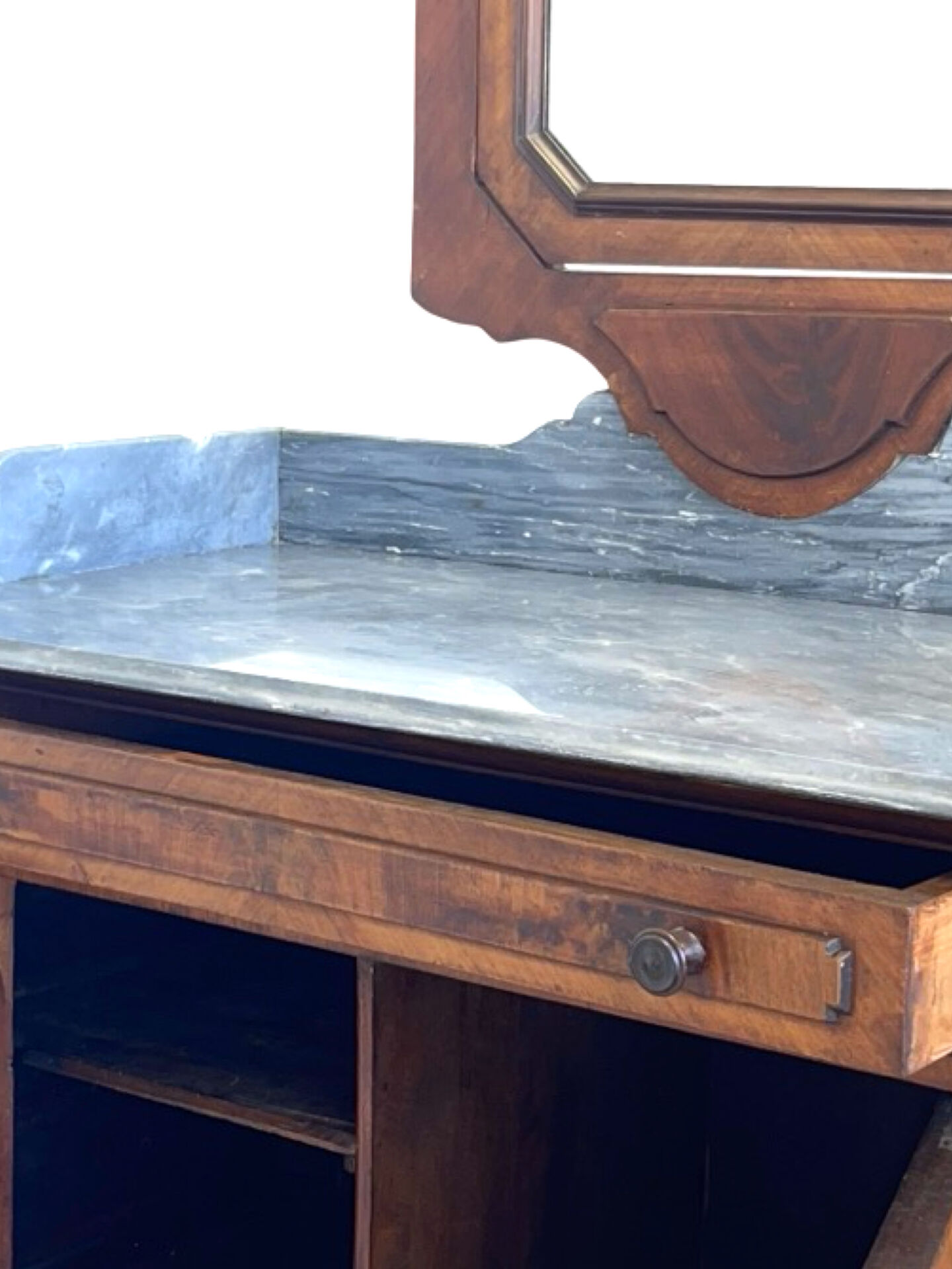 The antique walnut vanity , 19th century