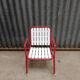 Red metal children's garden armchair