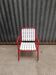 Red metal children's garden armchair