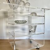 Desserte/Meuble-TV plexiglas transparent