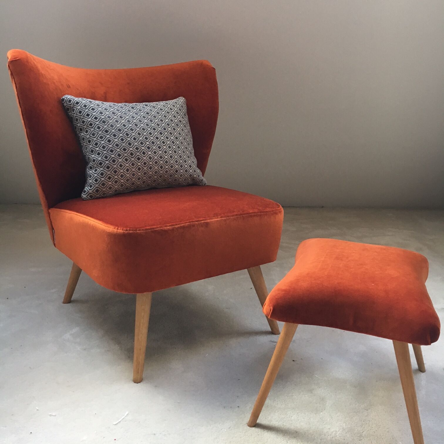 Velvet cocktail chair