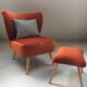 Fauteuil cocktail en velours