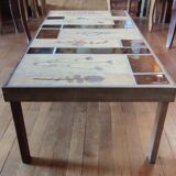 Coffee table herbarium décor Roger Capron Vallauris