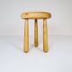 Modern Scandinavian Sculptural Stool, Pine, Sweden, 1970s