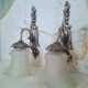Pairs of Art Deco wall lights, antique fixtures.