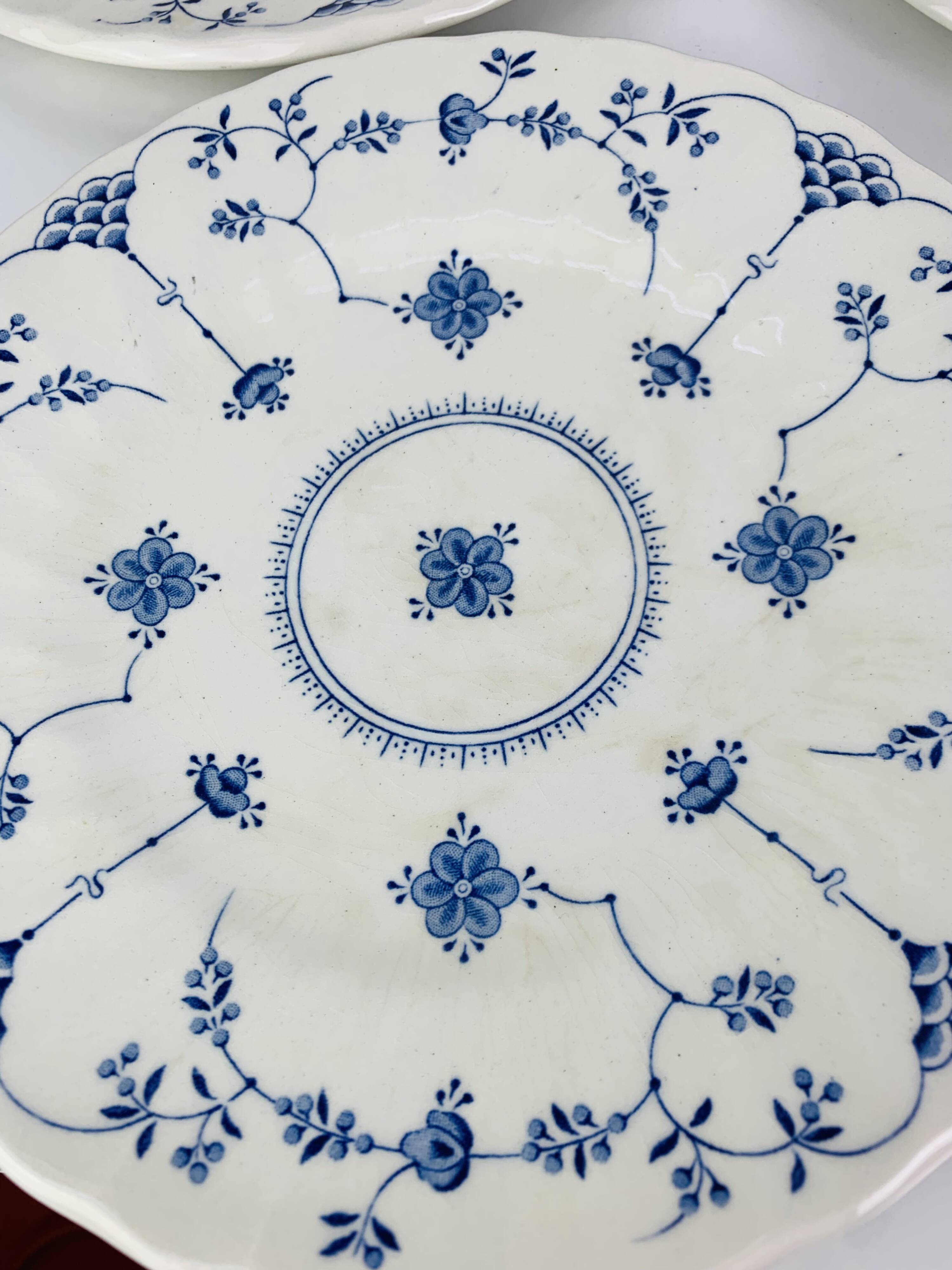 6 dessert plates Myott model Finlandia, English ironstone.