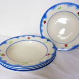 4 vintage soup plates from Gien