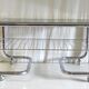 Coffee table tubular chrome structure and smoked glass - 1970s