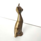 Brass cat Ht 19cm