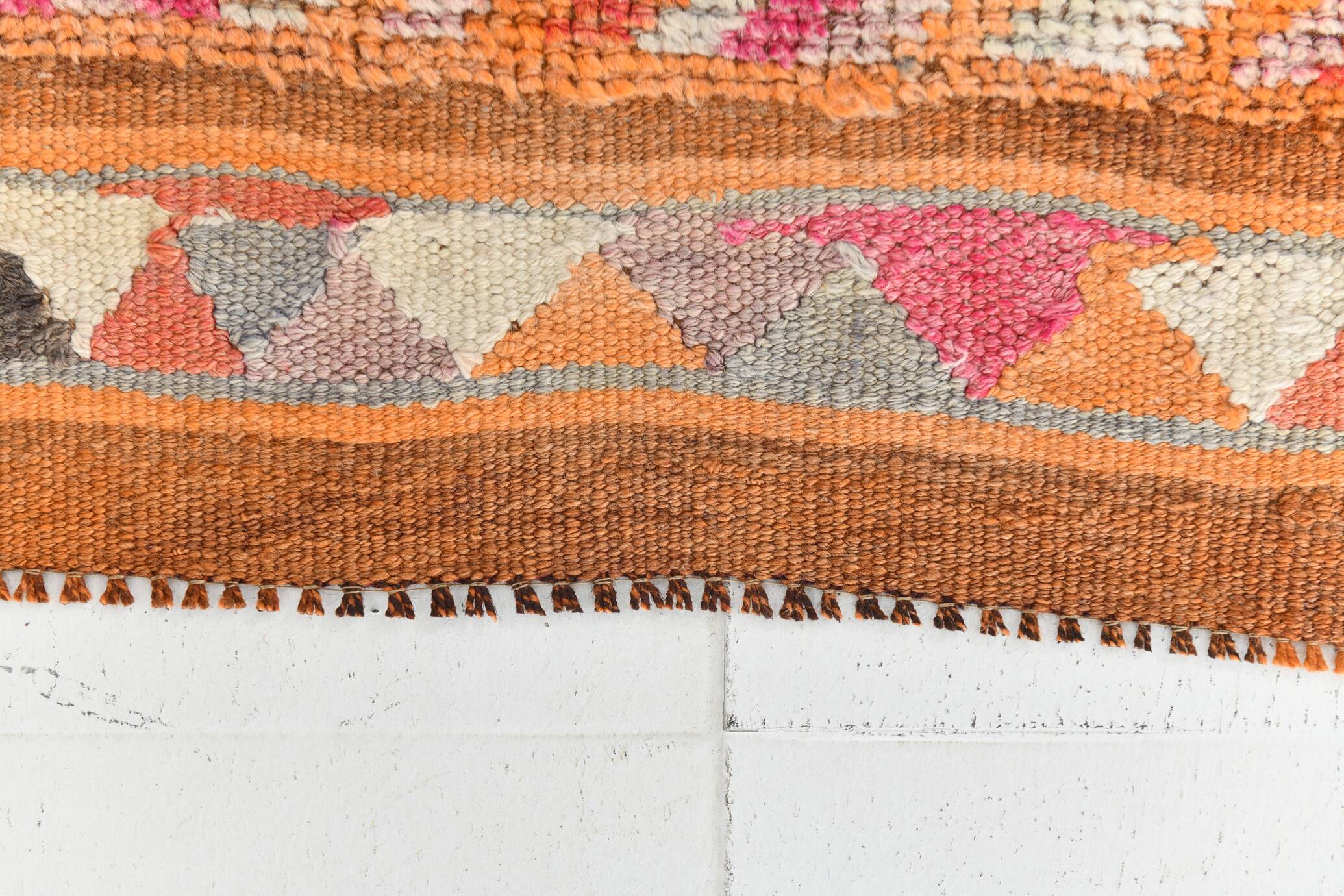 Orange Beige Turkish Runner Rug 80x369Cm SK 23759