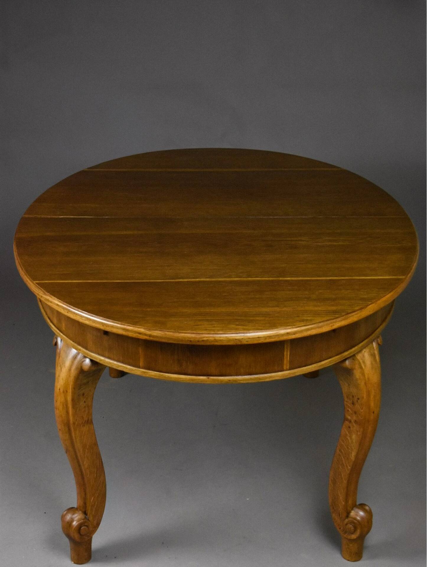 Grande table à manger extensible en chêne, début du 20e siècle