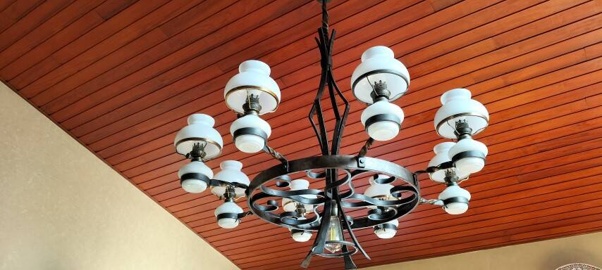 Large ironwork chandelier