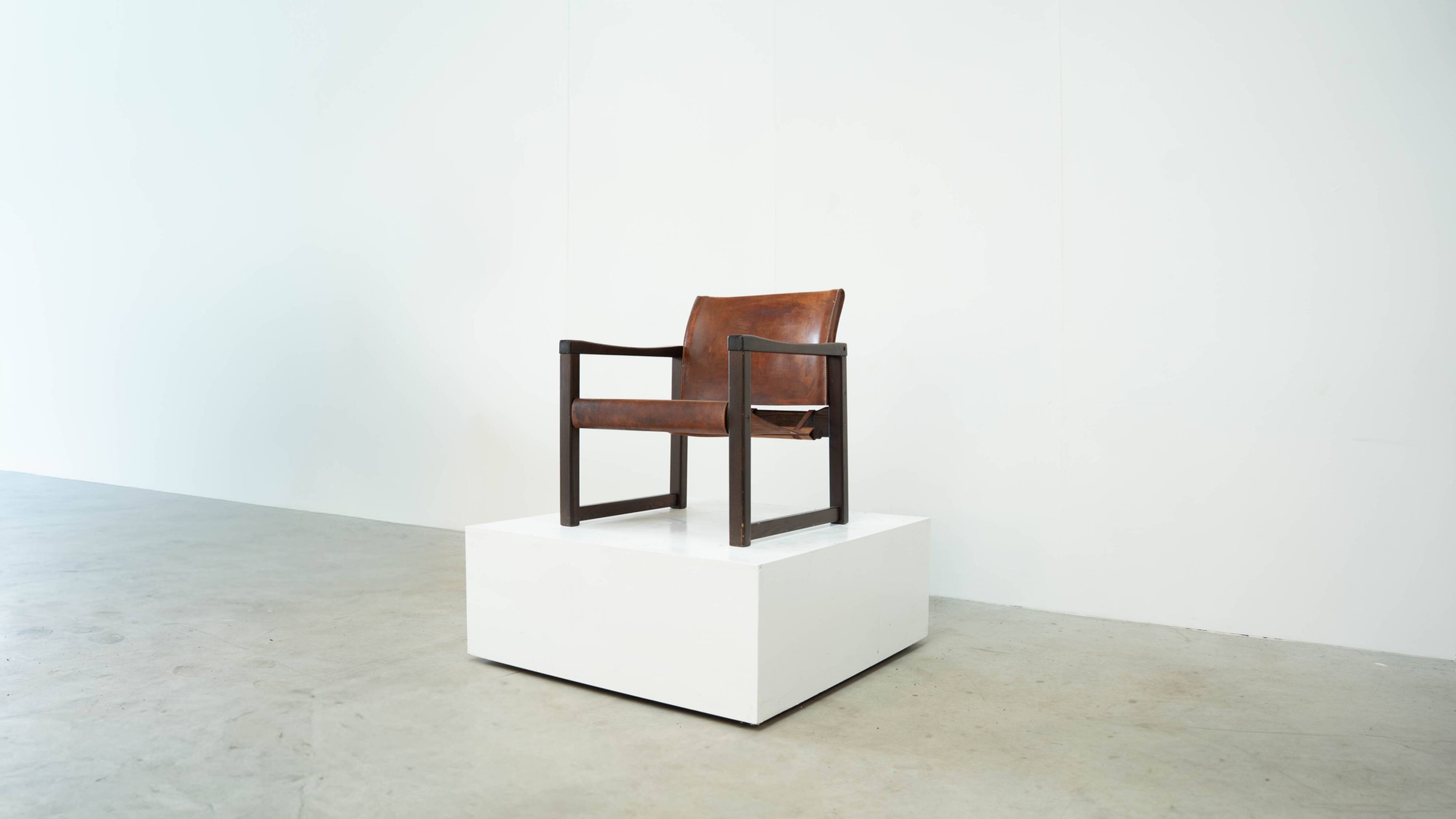 Early Karin Mobring for Ikea leather safari lounge chair