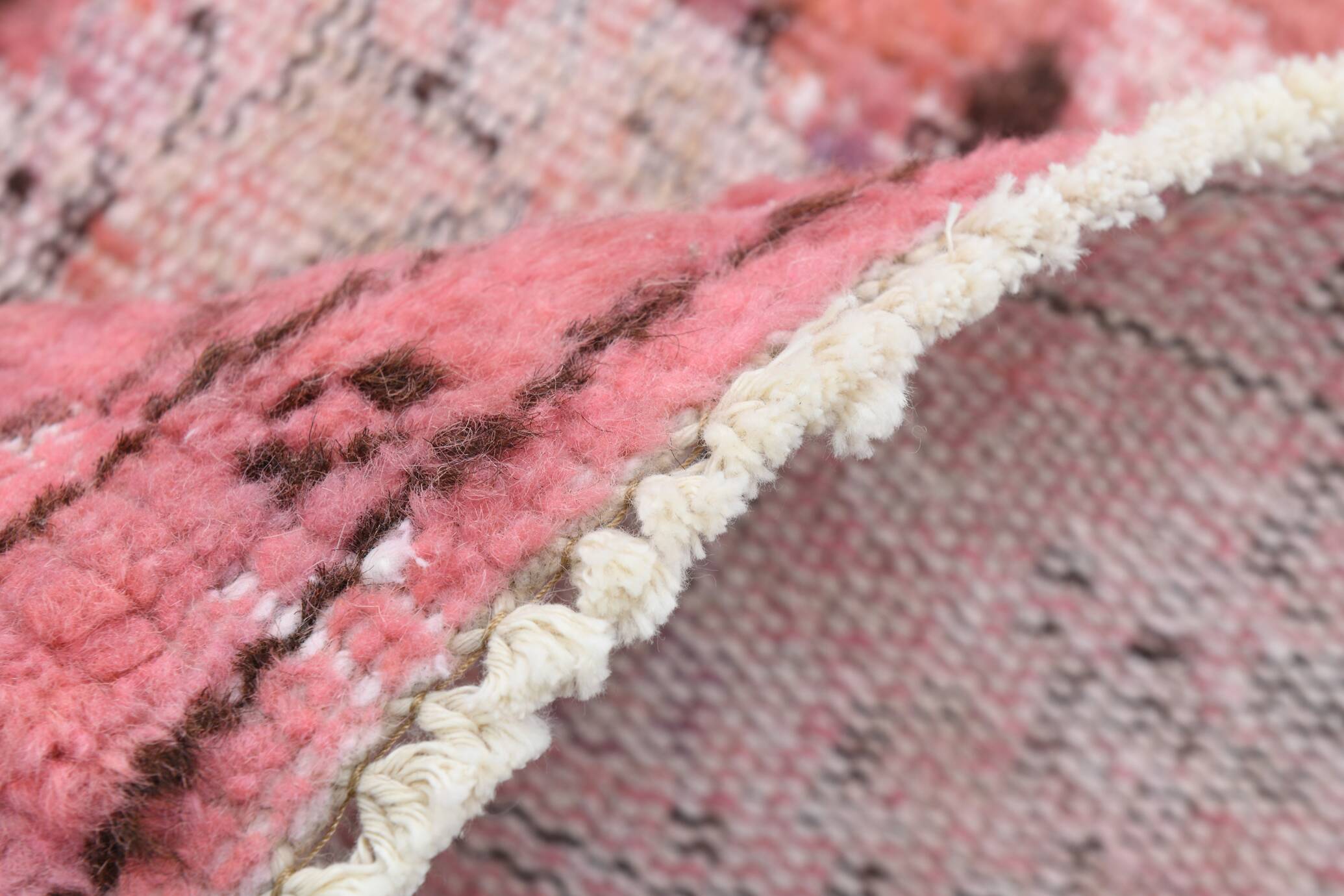 pink overdye turkish vintage carpet  , pink vintage distressed vintage rug.