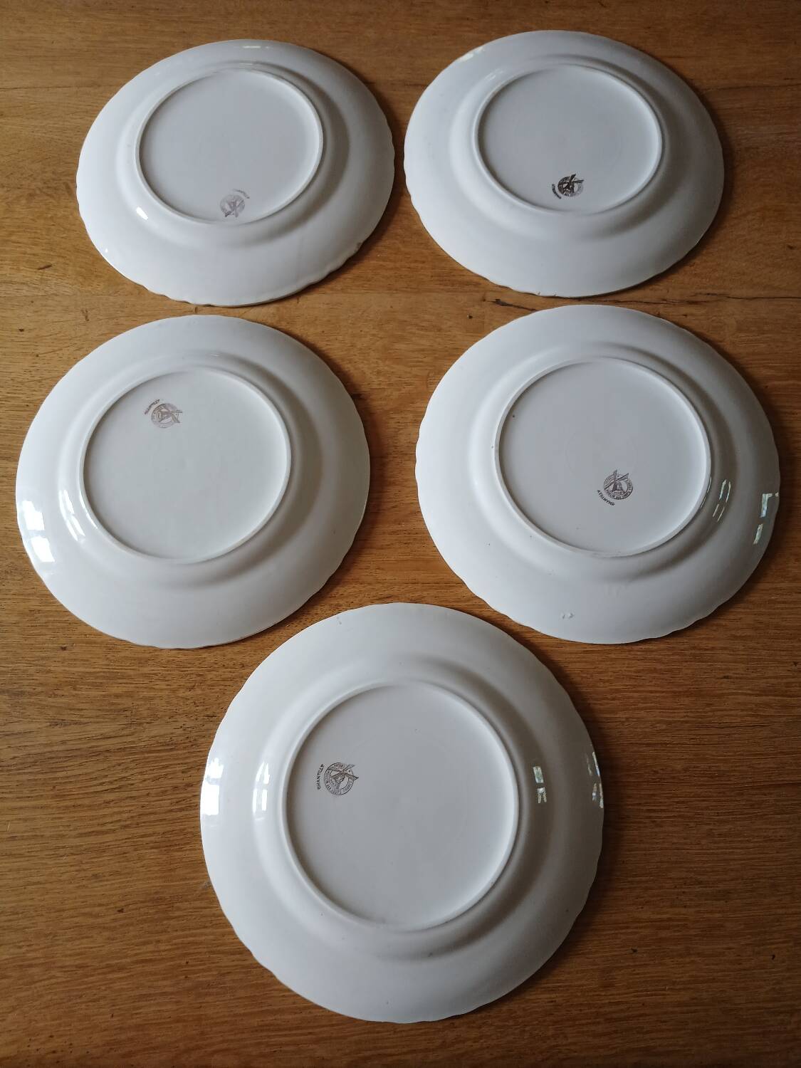 5 old Moulin des loups flat plates